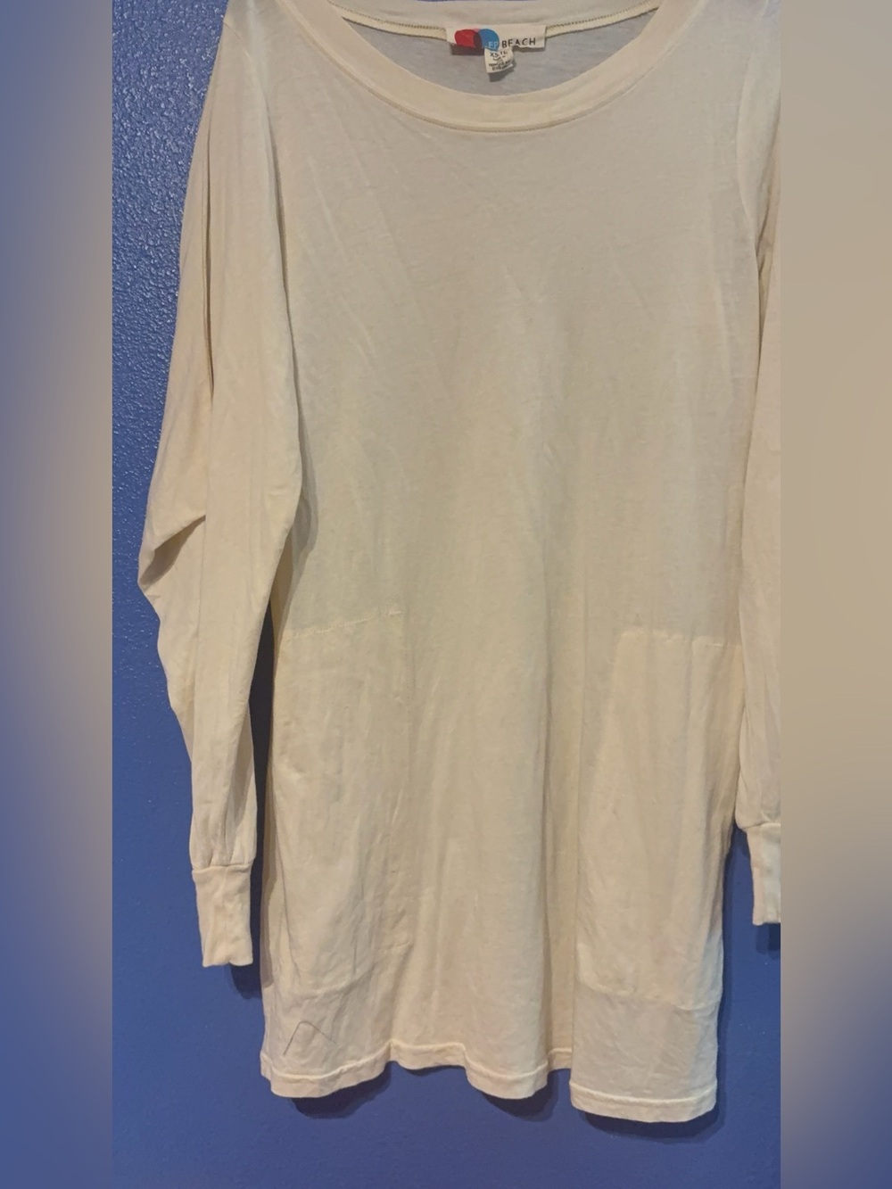 Free People FP Beech Long Sleeve Tunic in Cream